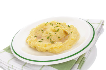 Mashed potatoes background.