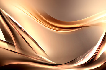 Fractal Abstract Gold Wave Design Background