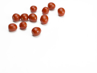 cherry tomatoes on white