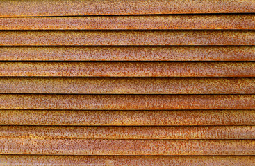 Rusty metal profiled blades background