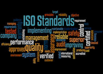 ISO Standards, word cloud concept 8