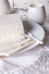 fresh sour cream and  quark