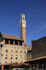 Obraz premium Toscana,Siena,Palazzo Comunale,la torre del Mangia.