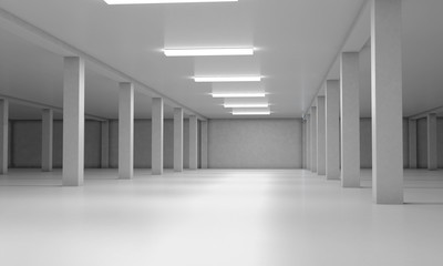 Fototapeta premium Underground parking area. 3d render image. 3d