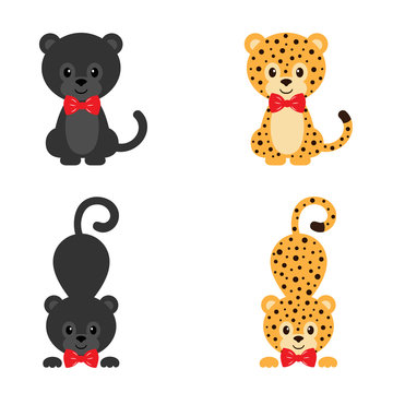 panther and leopard set