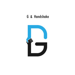 Creative G- letter icon abstract logo design vector template.