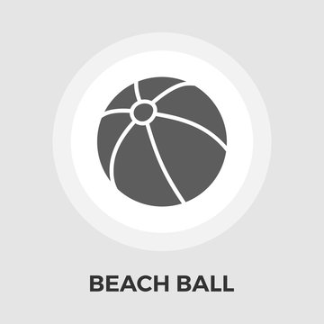Beach ball Vector Flat Icon