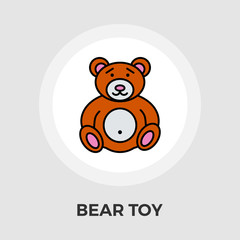 Bear Toy Flat Icon