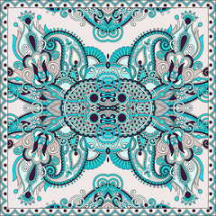 authentic silk neck scarf or kerchief square pattern design in u