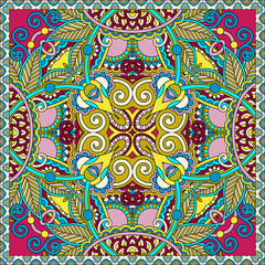 authentic silk neck scarf or kerchief square pattern design in u