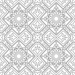 Vector seamless pattern background in black and white.