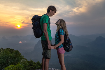 Couple on the mountain