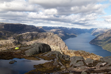Fototapeta na wymiar Preikestolen Camping - Southwest Norway, Europe