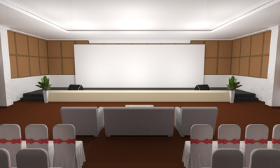 Business meeting Seminar room conference and Seats with Blank Mo