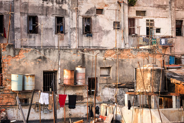 Backyard of a building, Havana, Cuba