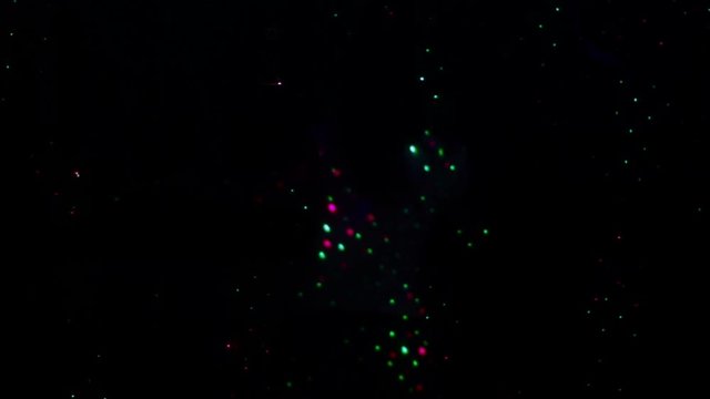 Dancing silhouette in laser rays