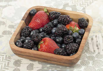 blackberries and strawberries.
