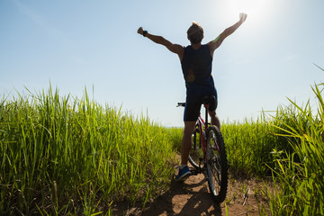 Man with bicycle