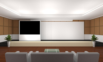 Business meeting Seminar room conference and Seats with Blank Mo