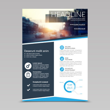 Brochure Flyer design Layout template, size A4, Vector