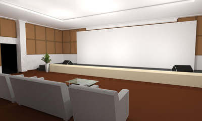 Business meeting Seminar room conference and Seats with Blank Mo