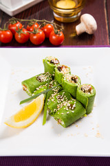 green roll with eel