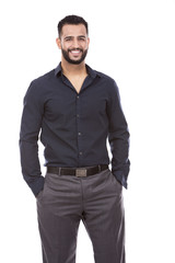 successful businessman on white