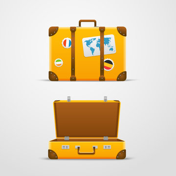 Travel bag vector illustration, Vacation design template