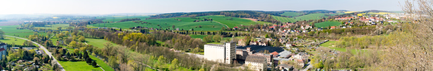 Panorama Village and fields in Germany