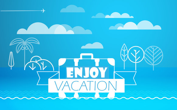 Travel vector illustration. Enjoy vacation concept
