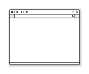 Opened browser window template. Past your content into it