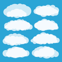 Different clouds vector set