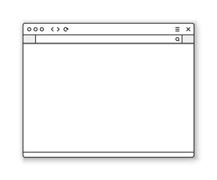 Opened browser window template. Past your content into it