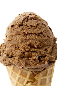 close up image of chocolate ice cream