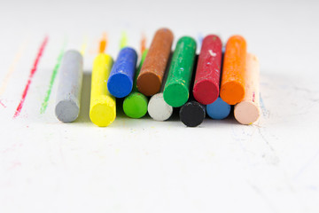 multi color chalk Oil pastel