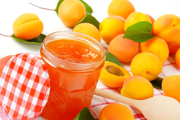 Jar of apricot jam