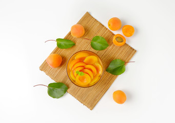 Bowl of apricot compote