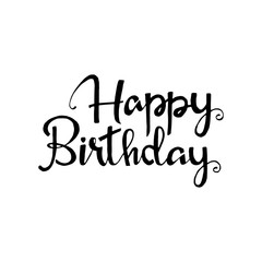 Happy birthday hand drawn lettering