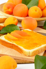 Bread with apricot jam