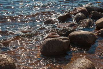 stones on sea shore