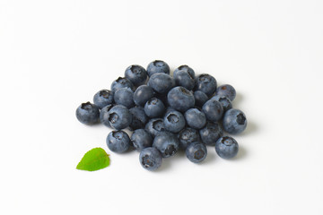 Heap of fresh blueberries