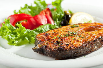 Grilled Salmon Steak