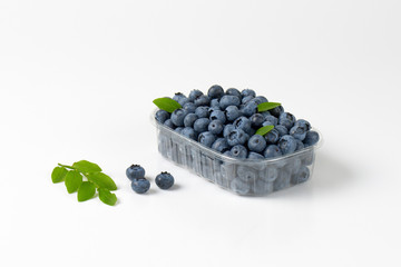 Blueberries in container