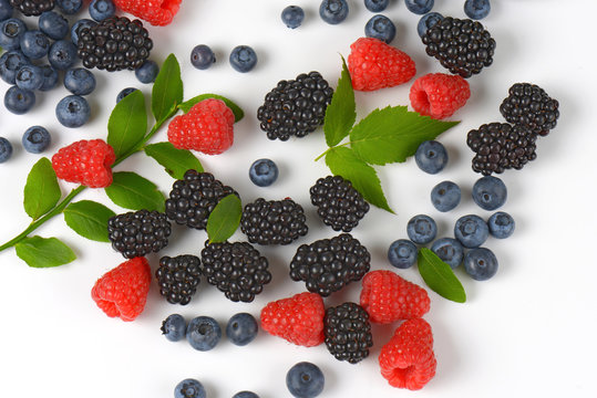 Variety of berry fruits
