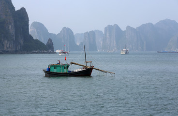Halong Bucht in Vietnam.