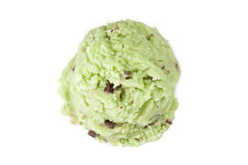 scope of pistachio ice cream