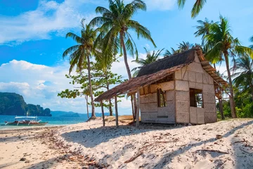 Store enrouleur sans perçage Île Tropical island landscape