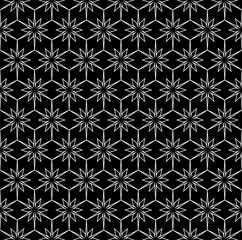 Vector modern seamless geometry pattern floral, black and white abstract geometric background, subtle pillow print, monochrome retro texture, hipster fashion design