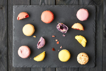 French delicious dessert macaroons