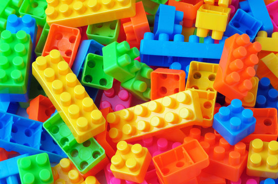 colorful toy block building